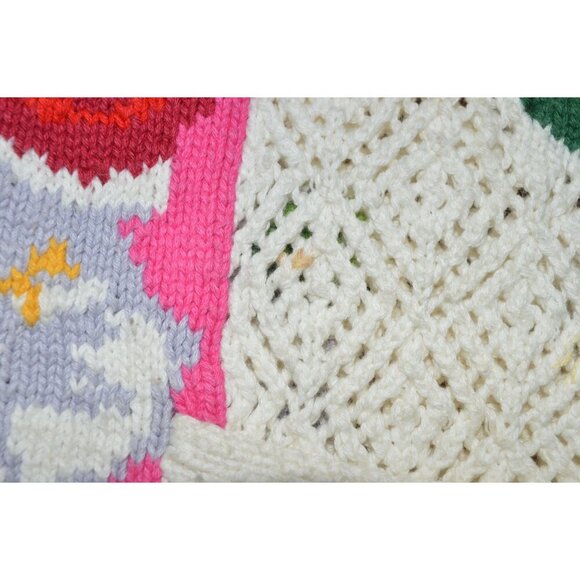 Vintage 80s Adrienne Vittadini Petites Size S Crochet Floral Grannycore Cardigan - Picture 10 of 16